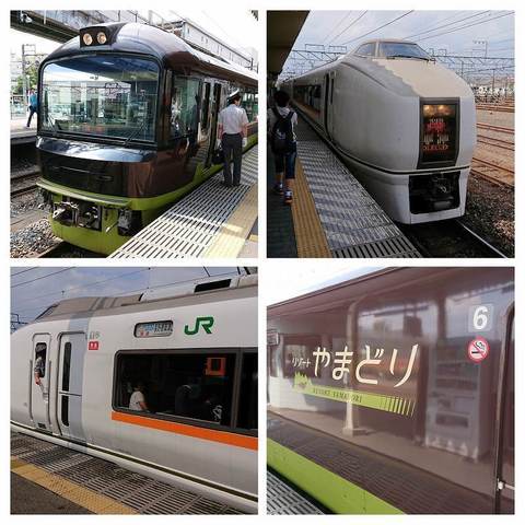 新前橋駅でリゾートやまどり、特急草津.jpg